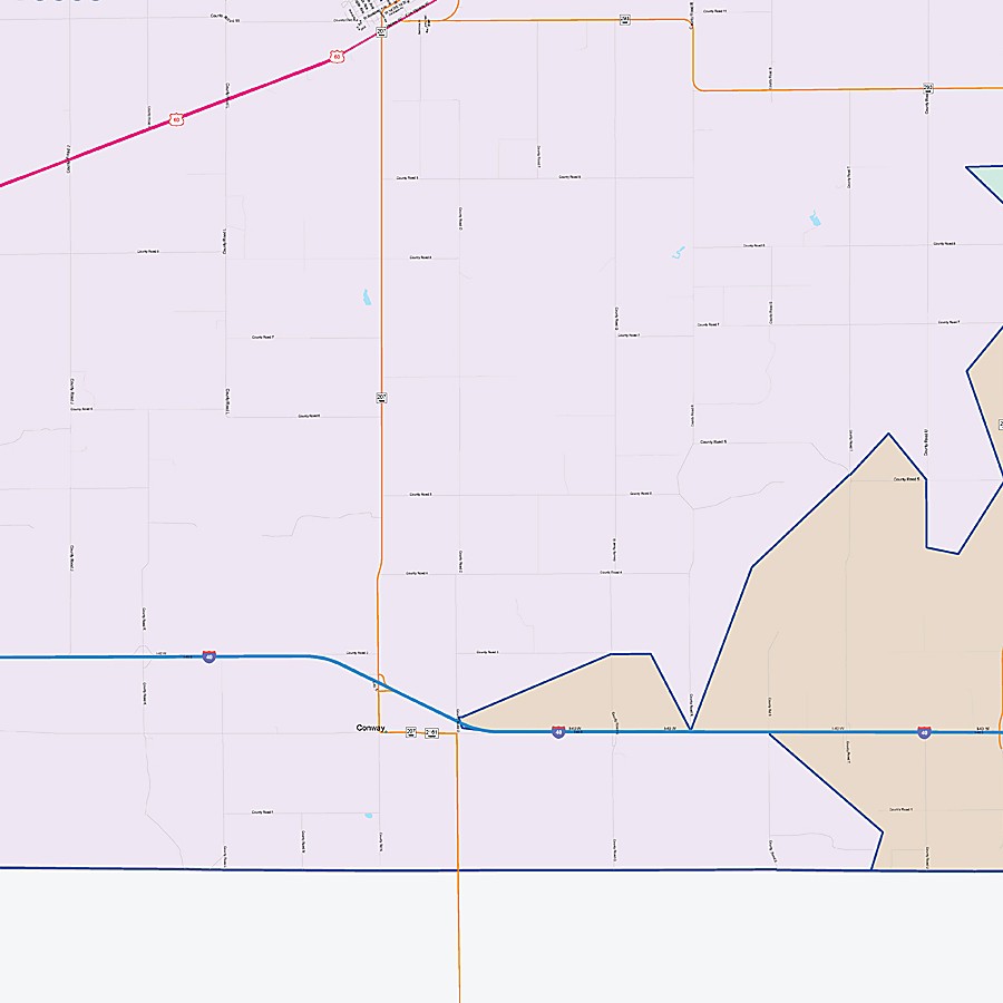 Carson County, TX Colorcast Style Wall Map