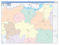 Cass County, TX Colorcast Style Wall Map