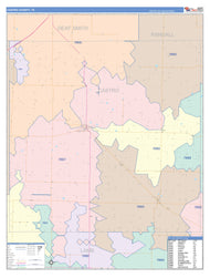 Castro County, TX Colorcast Style Wall Map