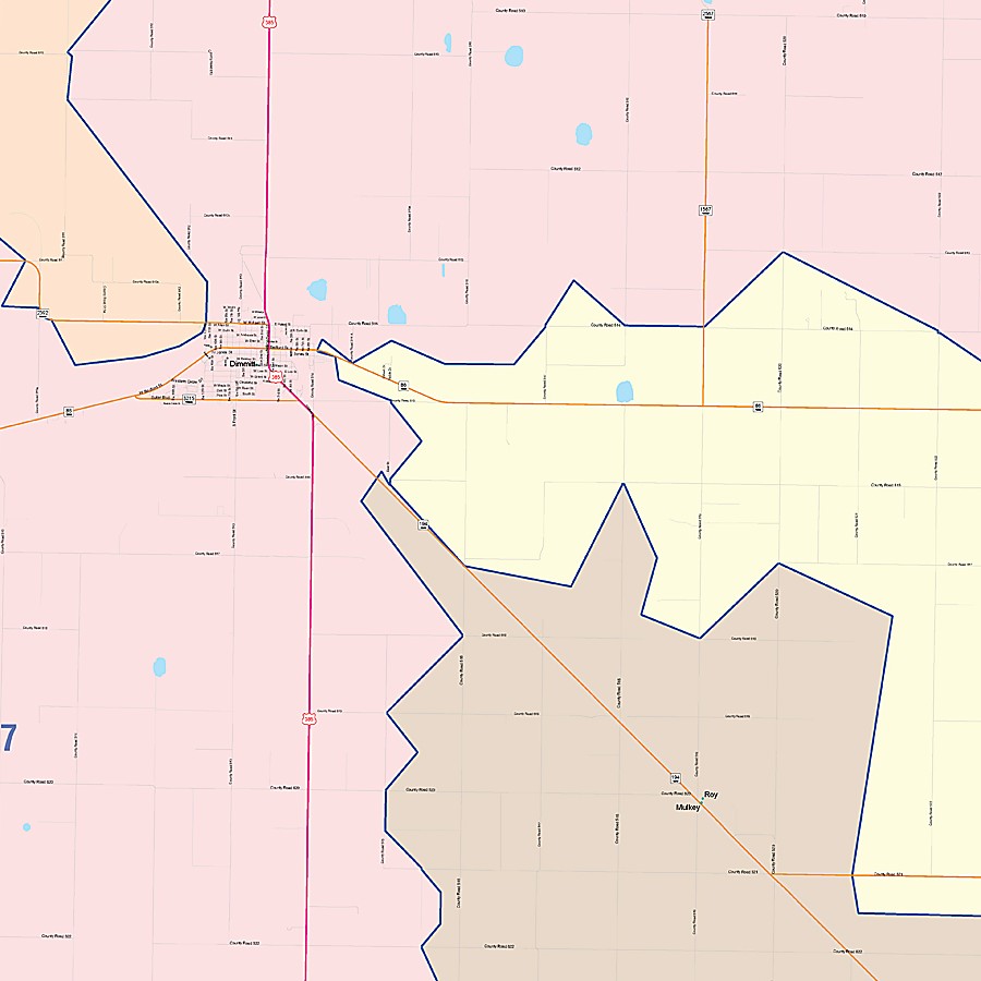 Castro County, TX Colorcast Style Wall Map