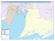 Chambers County, TX Colorcast Style Wall Map