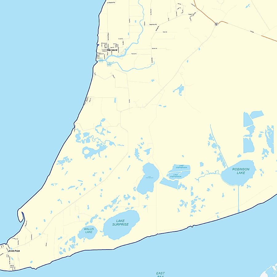 Chambers County, TX Colorcast Style Wall Map