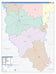 Cherokee County, TX Colorcast Style Wall Map