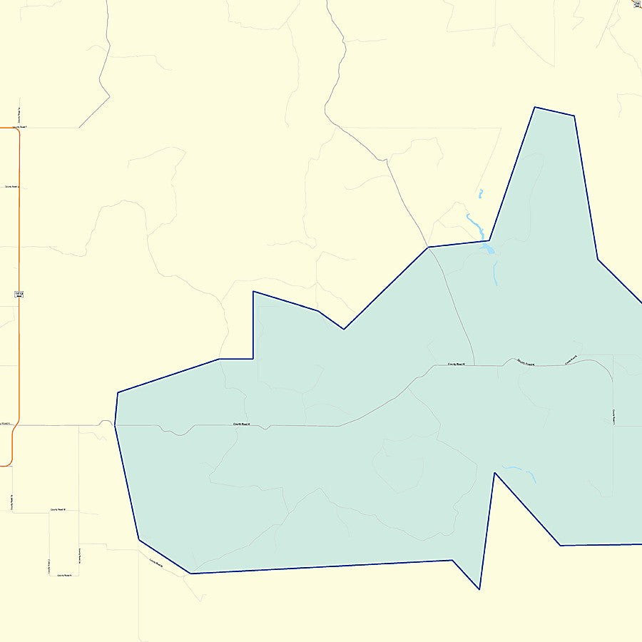 Childress County, TX Colorcast Style Wall Map