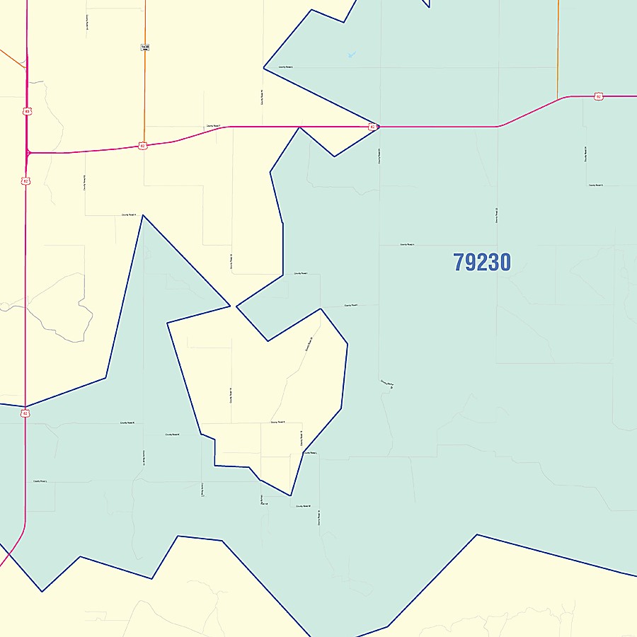 Childress County, TX Colorcast Style Wall Map