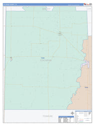 Cochran County, TX Colorcast Style Wall Map