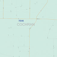Cochran County, TX Colorcast Style Wall Map