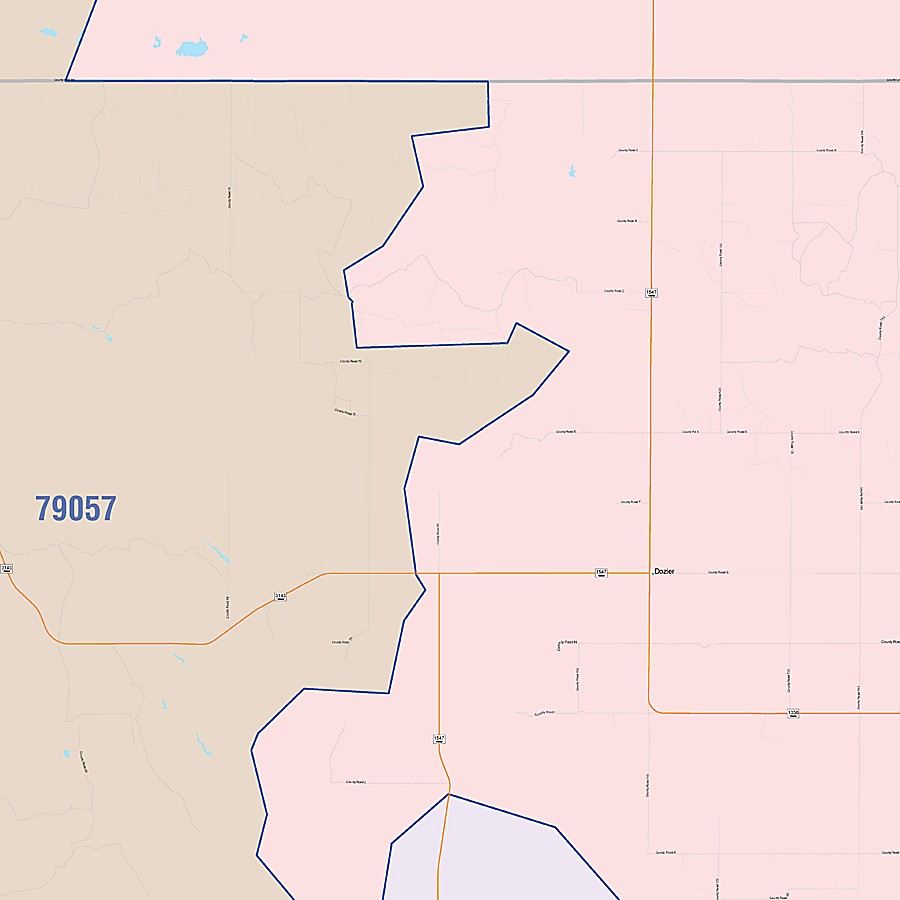 Collingsworth County, TX Colorcast Style Wall Map