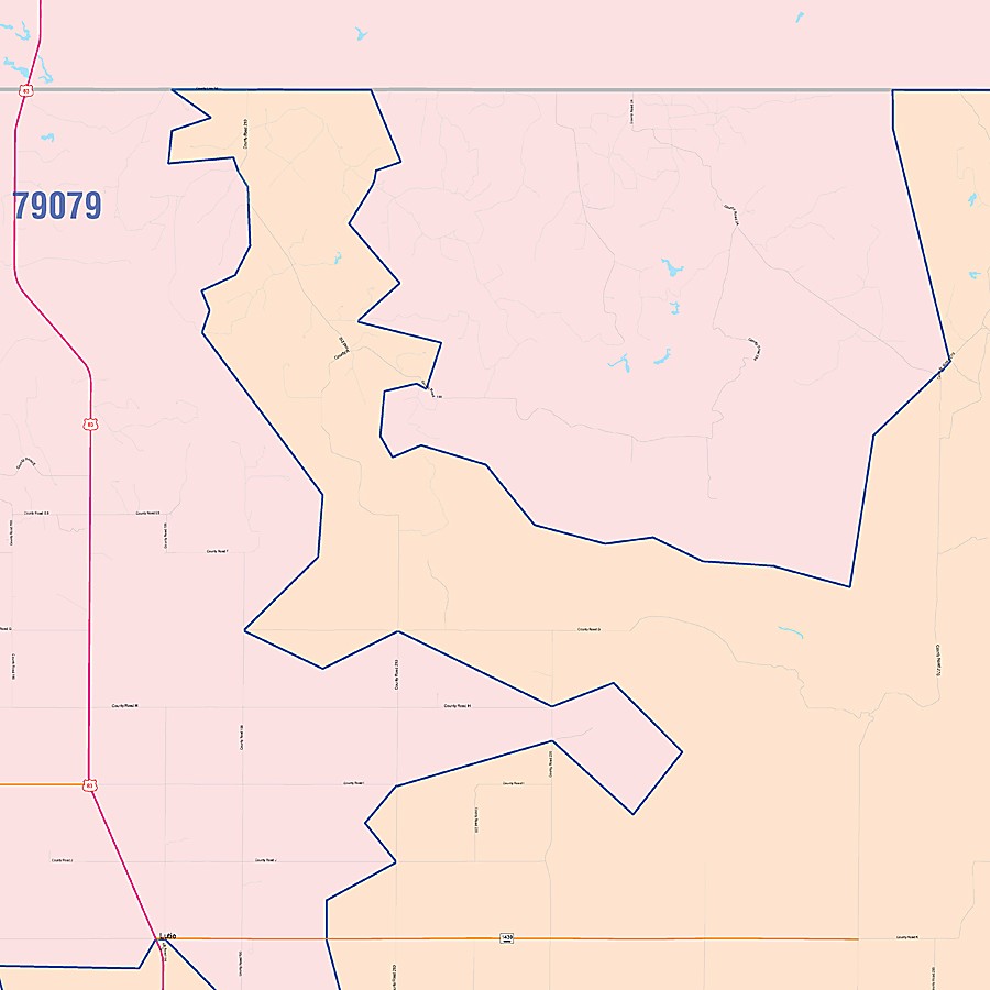 Collingsworth County, TX Colorcast Style Wall Map