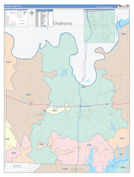 Cooke County, TX Colorcast Style Wall Map