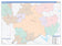 Coryell County, TX Colorcast Style Wall Map