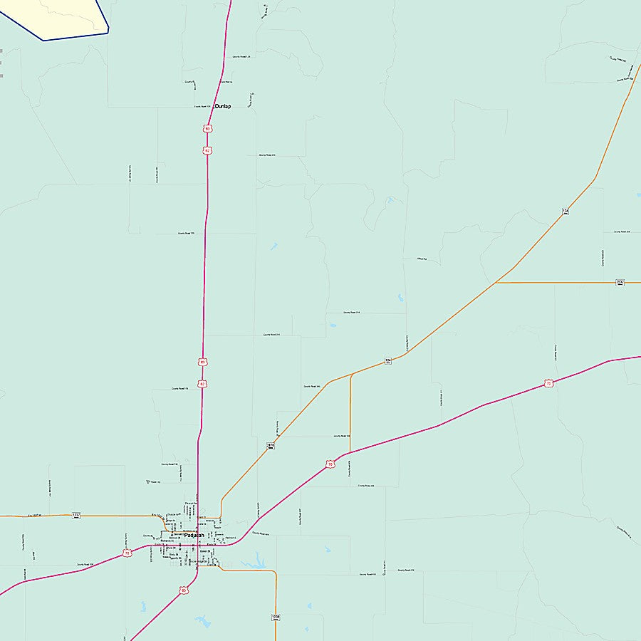Cottle County, TX Colorcast Style Wall Map