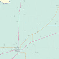 Cottle County, TX Colorcast Style Wall Map
