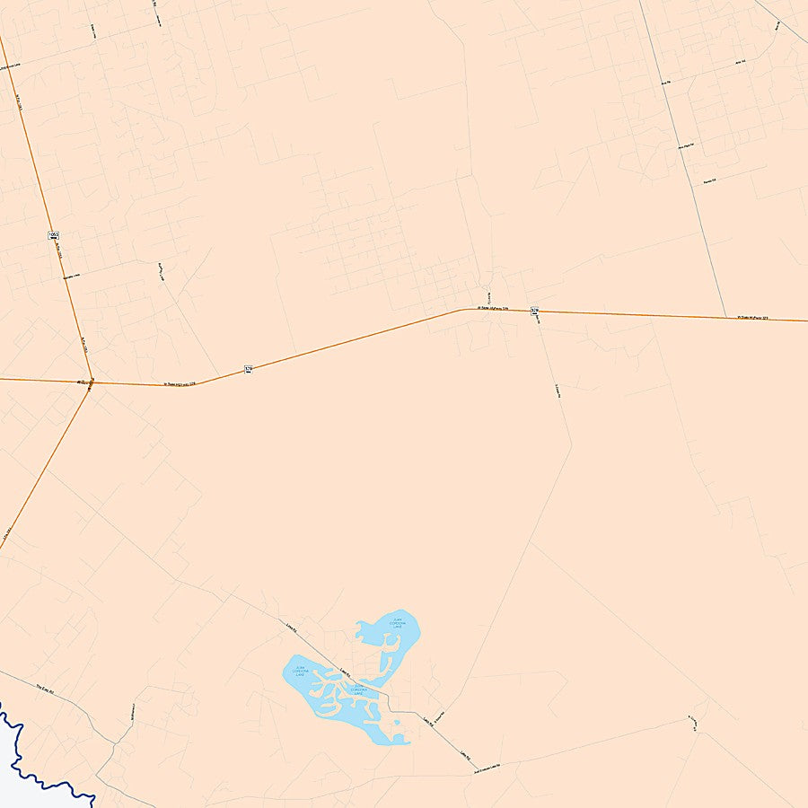 Crane County, TX Colorcast Style Wall Map