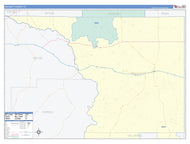 Crockett County, TX Colorcast Style Wall Map