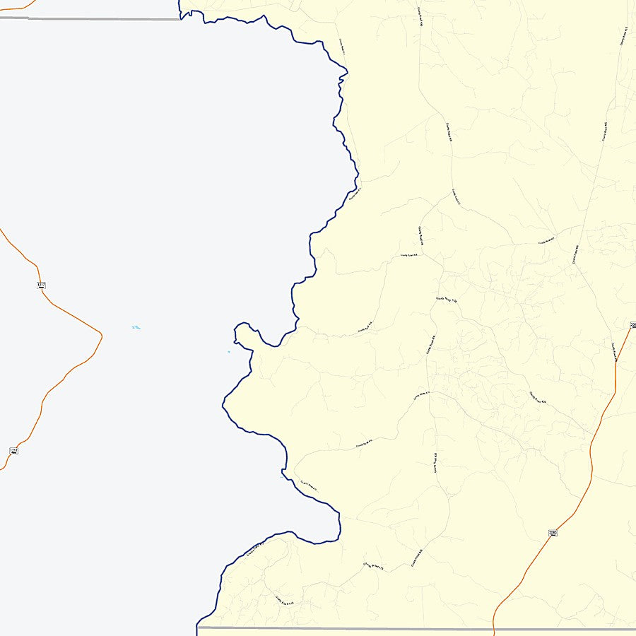 Crockett County, TX Colorcast Style Wall Map