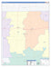 Crosby County, TX Colorcast Style Wall Map
