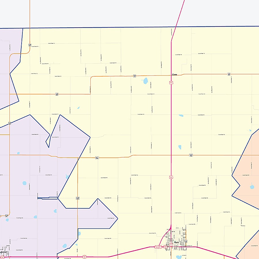 Crosby County, TX Colorcast Style Wall Map