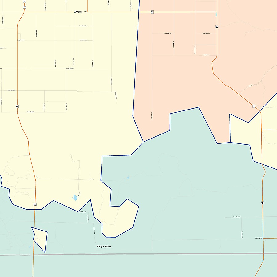 Crosby County, TX Colorcast Style Wall Map