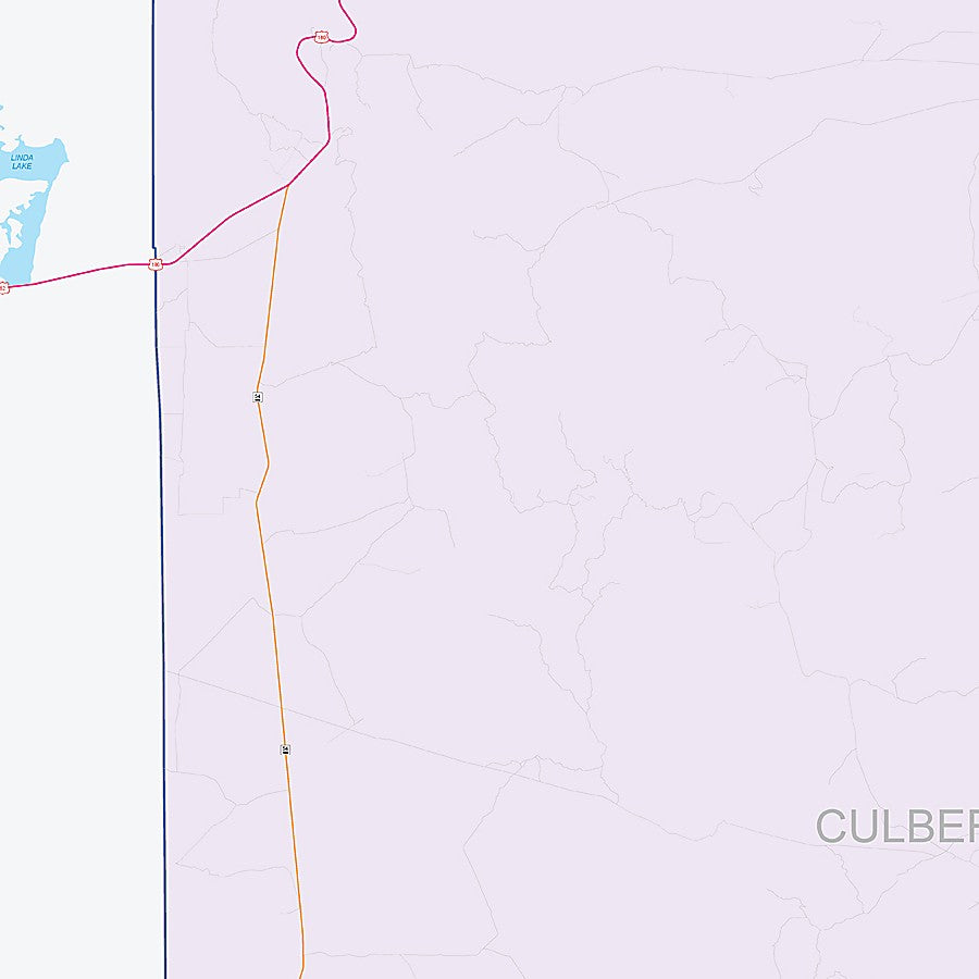 Culberson County, TX Colorcast Style Wall Map