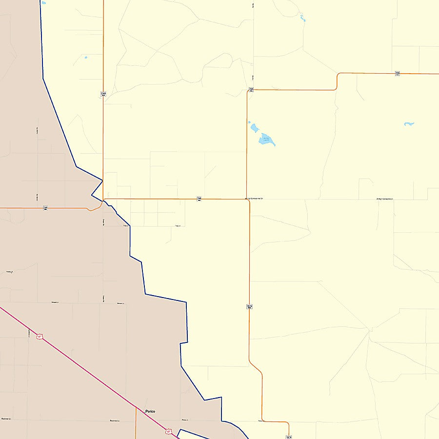 Dallam County, TX Colorcast Style Wall Map