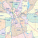 Dallas County, TX Colorcast Style Wall Map