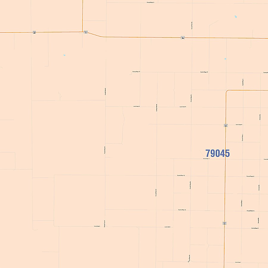 Deaf Smith County, TX Colorcast Style Wall Map