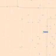 Deaf Smith County, TX Colorcast Style Wall Map