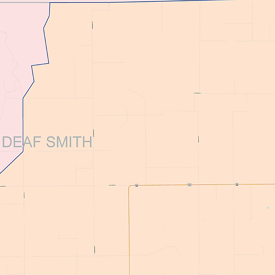 Deaf Smith County, TX Colorcast Style Wall Map
