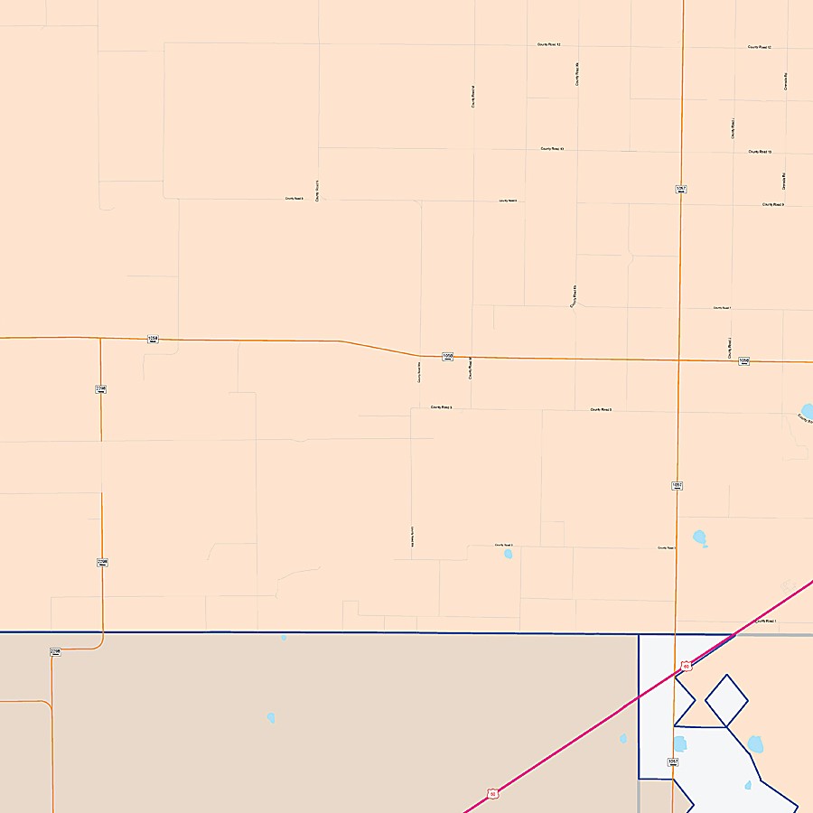 Deaf Smith County, TX Colorcast Style Wall Map