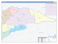 Delta County, TX Colorcast Style Wall Map