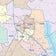 Denton County, TX Colorcast Style Wall Map