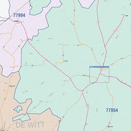 DeWitt County, TX Colorcast Style Wall Map
