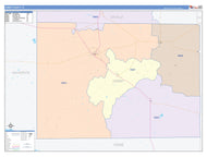 Dimmit County, TX Colorcast Style Wall Map