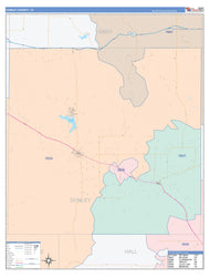 Donley County, TX Colorcast Style Wall Map