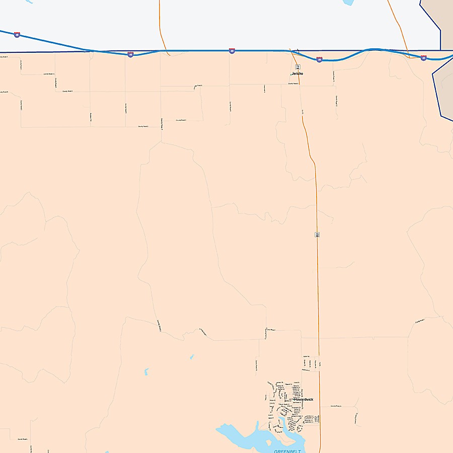 Donley County, TX Colorcast Style Wall Map
