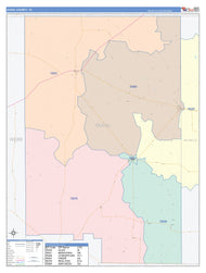 Duval County, TX Colorcast Style Wall Map