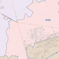 Ector County, TX Colorcast Style Wall Map