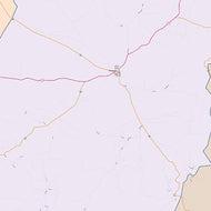 Edwards County, TX Colorcast Style Wall Map