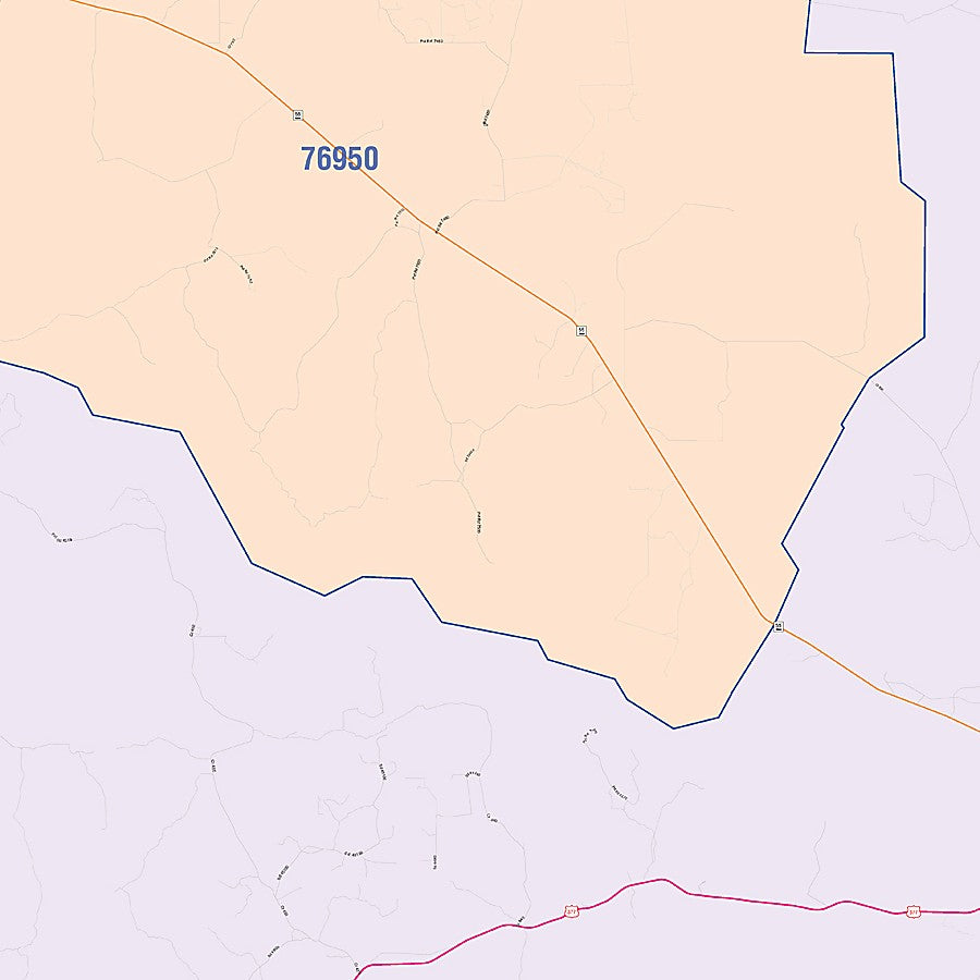 Edwards County, TX Colorcast Style Wall Map
