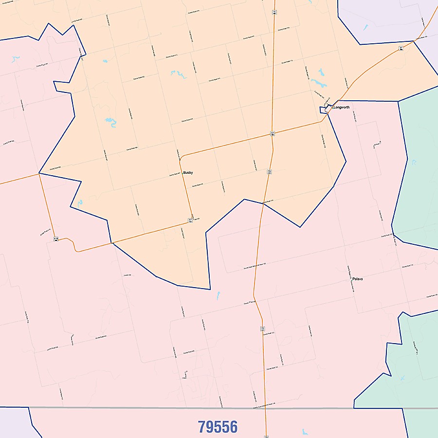 Fisher County, TX Colorcast Style Wall Map