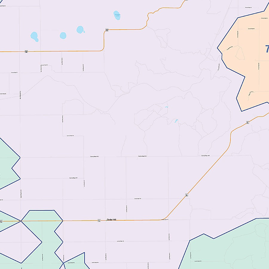 Floyd County, TX Colorcast Style Wall Map