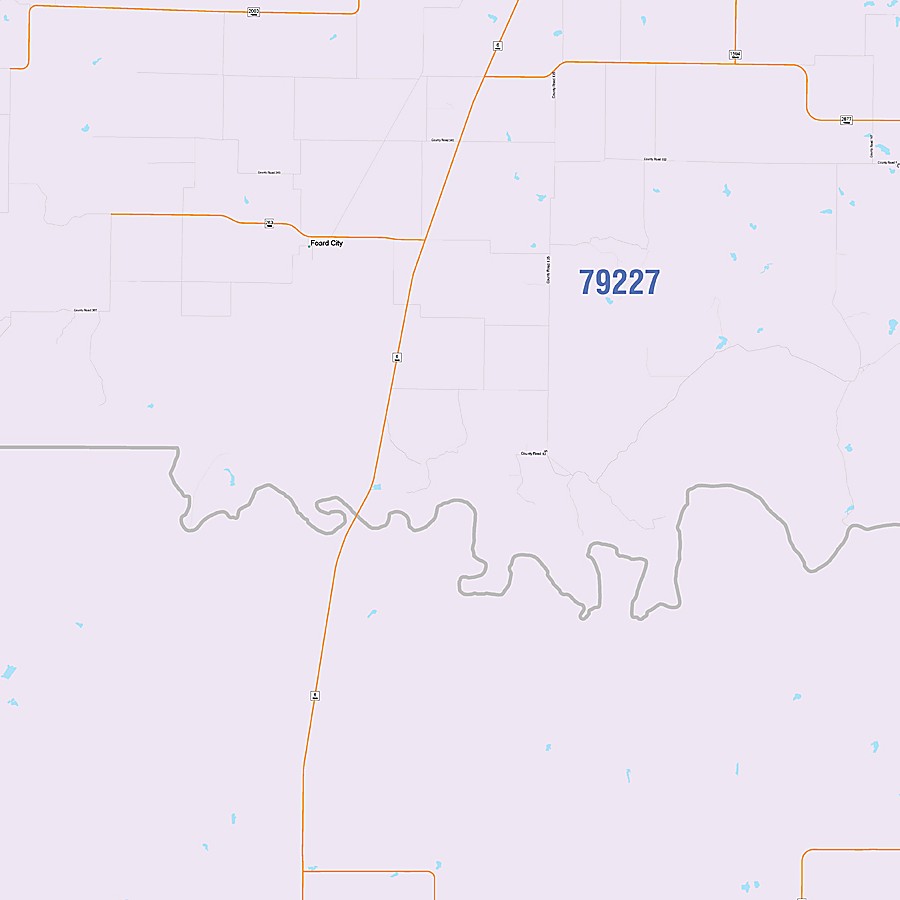 Foard County, TX Colorcast Style Wall Map
