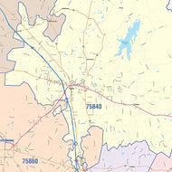 Freestone County, TX Colorcast Style Wall Map