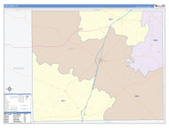 Frio County, TX Colorcast Style Wall Map