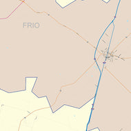Frio County, TX Colorcast Style Wall Map