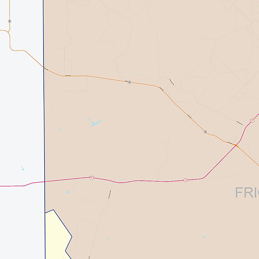 Frio County, TX Colorcast Style Wall Map