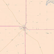 Gaines County, TX Colorcast Style Wall Map