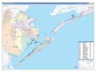 Galveston County, TX Colorcast Style Wall Map