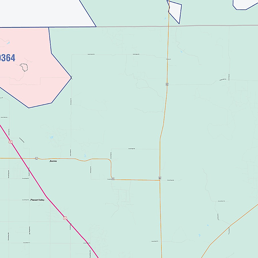Garza County, TX Colorcast Style Wall Map